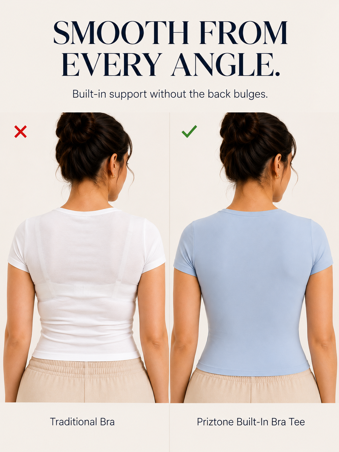 Priztone Built-in Bra T-Shirt